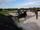 2012 LONE STAR GOOSENECK FLATBED TRAILER,  30', DUAL JACKS,  ELECTRIC BRAKE