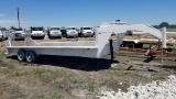 1993 Woods Custom 24' Gooseneck Utility Trailer , Tandem Axle , Electric Br