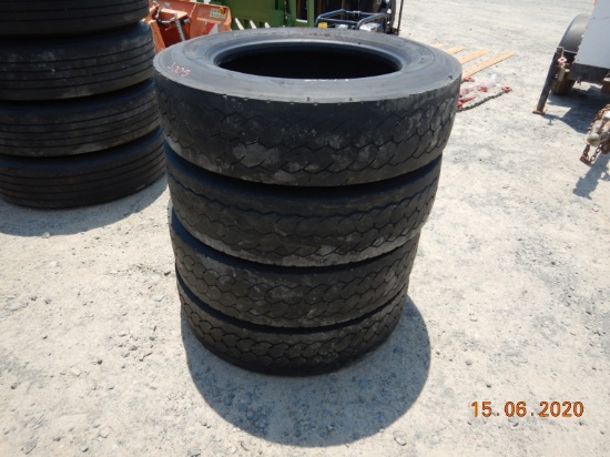 (4) 255/70R22.5 TIRES