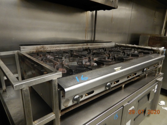 GRIDDLE RANGE TOP,  (10) BURNER, GAS