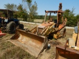 CASE 590 TURBO BACKHOE, 1295 HRS ON METER  (DOES NOT RUN), 2WD, OROPS, FOOT