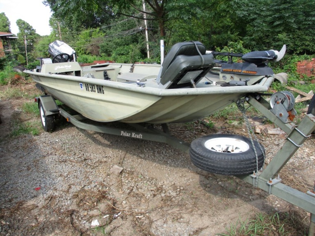 1999 POLAR KRAFT FISHING BOAT, 16', ALUMINUM, JOHNSON 40-HP OUTBOARD MOTOR  | Cars & Vehicles Boats & Watercrafts Fishing Boats | Online Auctions |  Proxibid