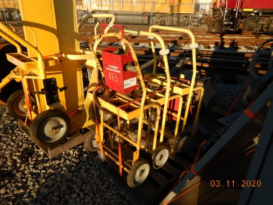 PALLET WITH (3) WATER PRESSURE TESTER DOLLIES