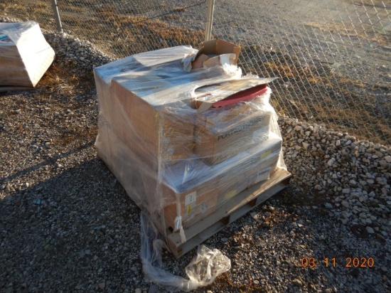 PALLET WITH AUX. INVERTER CPU CARDS AND MISC.