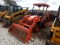 KUBOTA B26 WHEEL TRACTOR, 1263 HRS  4WD, CANOPY, FRONT END LOADER, BACKHOE