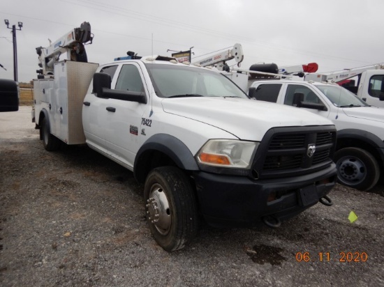 2012 DODGE 5500 MECHANICS TRUCK, 226,321 MILES  2WD, CREWCAB, 6.7L CUMMINS