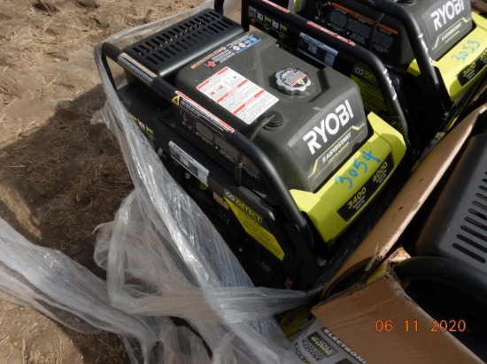 RYOBI 4000 WATT PORTABLE GENERATOR,  GAS POWERED