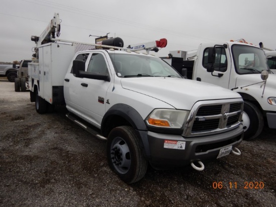 2011 DODGE 5500 MECHANICS TRUCK, 319,525 MILES  2WD, CREWCAB, 6.7L CUMMINS,