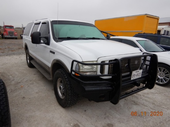 2004 FORD EXCURSION SUV, 290,890 miles  V10 GAS, A/T, A/C, P/S, S# 4EA55824