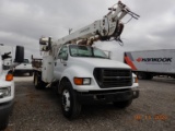2000 FORD F-750 DIGGER TRUCK, 150,678+ mi,  CAT 3126 DIESEL, 6-SPEED, SINGL