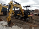 2016 YANMAR VIO35-6A MINI EXCAVATOR, 1863 HRS  CANOPY, RUBBER TRACKS, AUX H