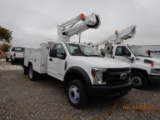 2018 FORD F450 XL BUCKET TRUCK, 1,333 MILES  2WD, 6.7L POWERSTROKE DIESEL,