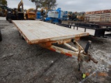 FLATBED TRAILER,  20', BALL HITCH, SPRING RIDE, ELECTRIC BRAKES S# N/A