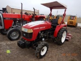 JINMA 204 LE TRACTOR, shows 82+ hrs,  4 X 4, DIESEL, CANOPY, PTO, 3-PT