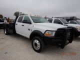 2012 DODGE 5500 FLATBED TRUCK, 200,602+ mi,  CREW CAB, 4 X 4, 6.7L CUMMINS,