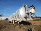 2007 OVERLAND ALUMINUM VACUUM TRAILER,  150-BBL, TANDEM AXLE, AIR RIDE, 24.