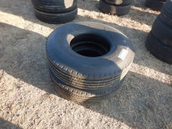 (2) 11R17.5 ORIGINAL LOW BOY TIRES