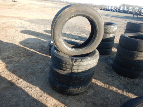 (4) 255/70R22.5 TIRES