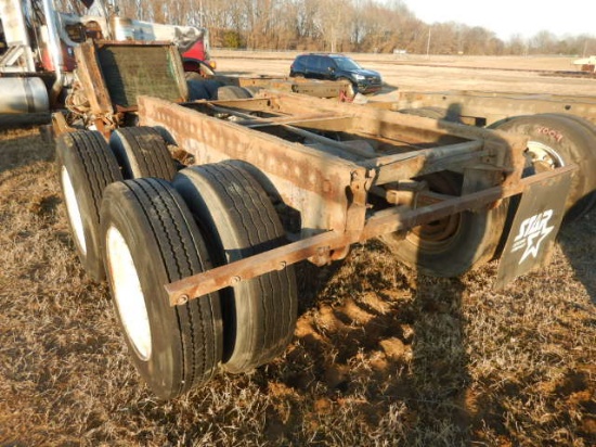 TRAILER CUTOFF,  TANDEM AXLE, SPRING RIDE, 102", 11R22.5 TIRES ON BUDDS