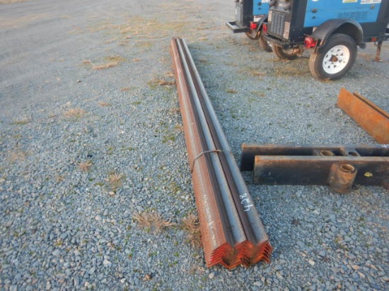 (34) LENGTHS OF ANGLE IRON,  3" X 2" X 17'