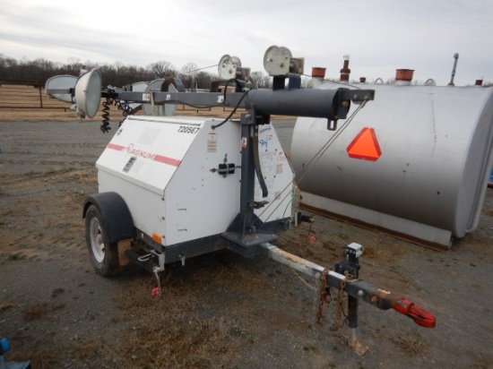 MAGNUM PORTABLE LIGHT PLANT, 8,683+ hrs,  3-CYL KUBOTA DIESEL S# 1109134