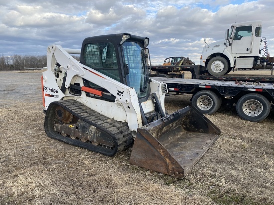 2015 BOBCAT T650 RUBBER TRACK SKID STEER LOADER, 2,933+ hrs,  CAB, AC S# AL