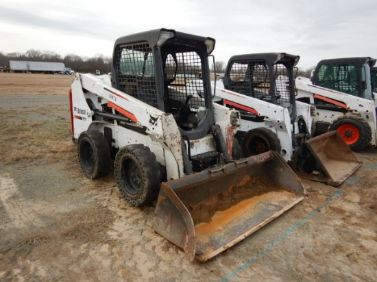 2015 BOBCAT S510 SKID STEER LOADER, 1,847+ hrs,  OPEN ROPS CAGE, QUICK TACH