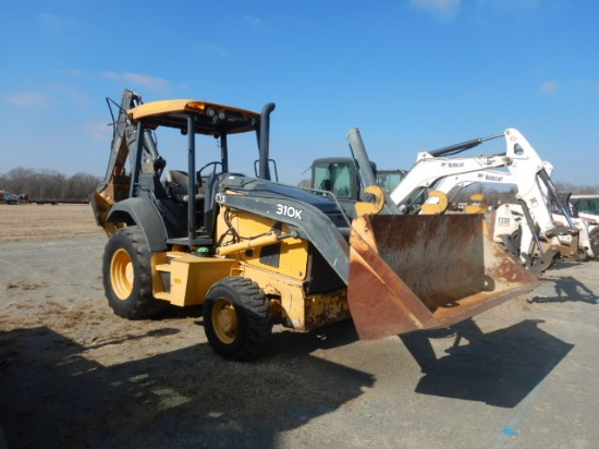 2012 JOHN DEERE 310K BACKHOE LOADER, 2,177+ hrs,  4 X 4, OROPS, STANDARD ST