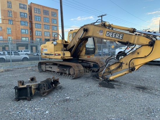 JOHN DEERE 120 EXCAVATOR,  PURCHASE BY UPRR IN 1997, ITEM SELLS AS IS BUT R