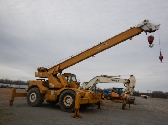 GROVE RT635 HYDRAULIC CRANE, 589+ hrs?,  35-TON, ROUGH TERRAIN 4 X 4, 105'