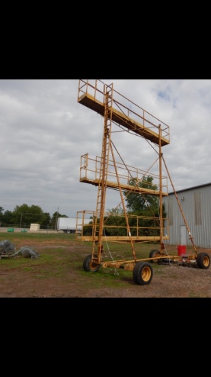 RUSTGO MODEL 195 MOBILE SCAFFOLDING,  7 FEET 8” WIDE WHEN TOWING AND CAN BE