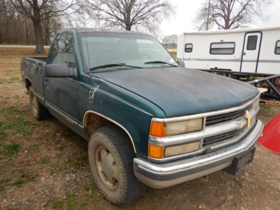 1995 CHEVROLET Z71 SILVERADO PICKUP TRUCK, 211,600 mi.,  4X4, V8 GAS, AUTOM