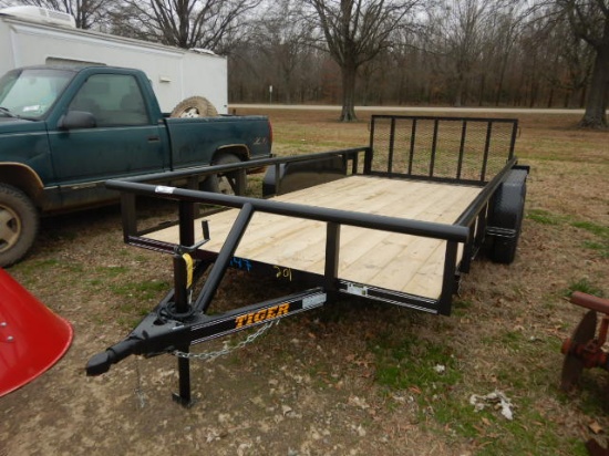 2020 TIGER 16' UTILITY TRAILER,  16' WITH 2' DOVETAIL, 3' GATE, S# 5UTBU162