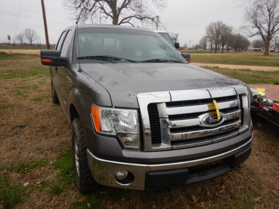 2012 FORD F150 PICKUP TRUCK, 273,256 mi.,  4X4, CREW CAB, GAS, AUTOMATIC, P