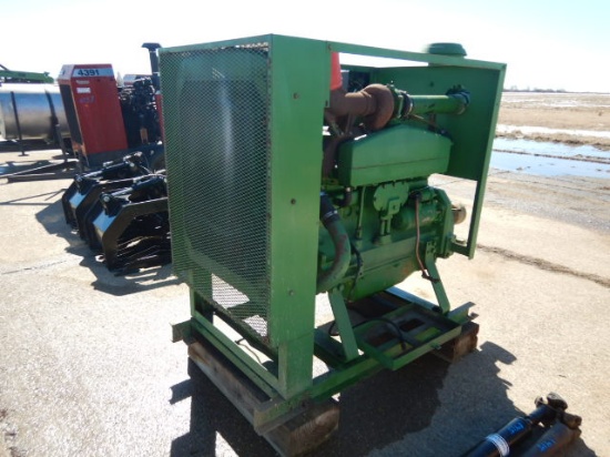 JOHN DEERE POWER UNIT,  6 CYLINDER DIESEL, TURBO, MURPHY SWITCH, MAY HAVE O