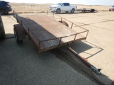 TRAILER  BUMPER PULL, 10FT, SINGLE AXLE, TILT BED, NO TITLE