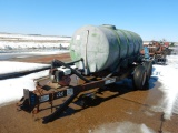 1000 GALLON TANK  TRAILER MOUNTED, HONDA 5.5 ENGINE, TANDEM AXLE,