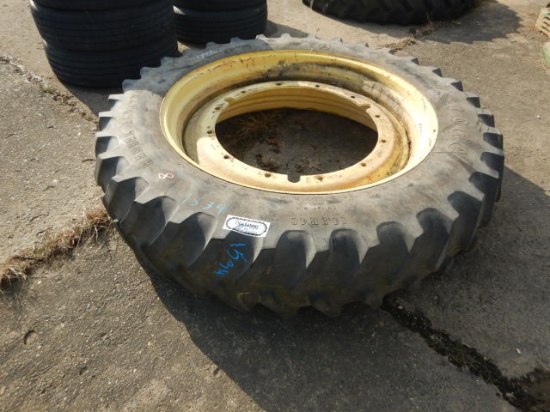 14.9-46 TRACTOR TIRE ON JOHN DEERE WHEEL