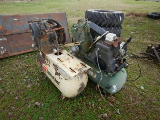 (2) AIR COMPRESSORS,  GAS POWERED, BOTH HAVE COMPRESSOR HEADS, (1) ENGINE M