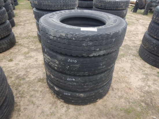 (4) ORIGINAL 11R22.5 TIRES