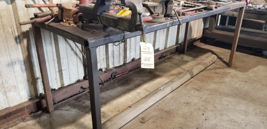METAL SHOP TABLE WITH VISE