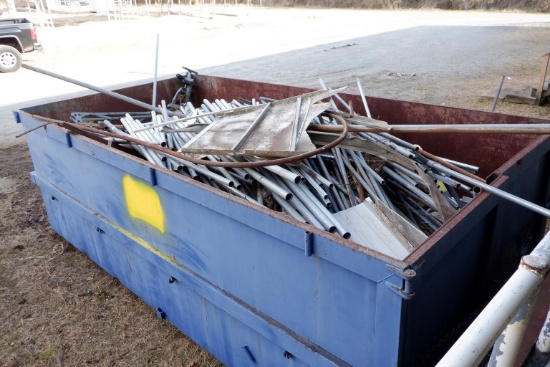 ROLL-OFF DUMPSTER,  8' X 16', OPEN TOP, WITH CONTENTS OF SCRAP METAL