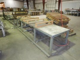 ROOF METAL SHEAR,  PNEUMATIC, WITH TABLES