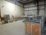 ROLLING CARTS, TUBING, SHELVES,  CARPORT PARTS, SCAFFOLDING, AND MISCELLANE