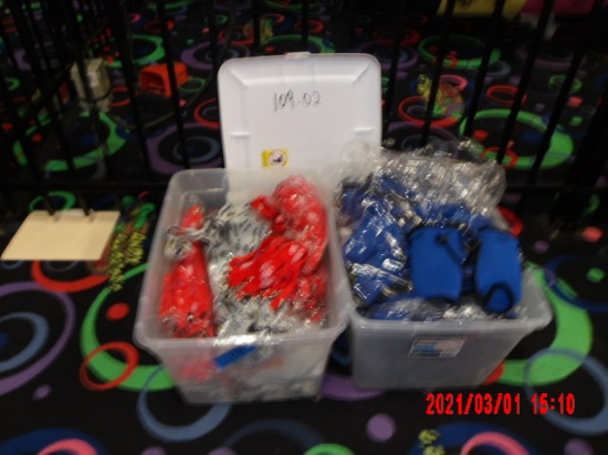 LOT W/ BADGE LANYARDS AND COOZIES,