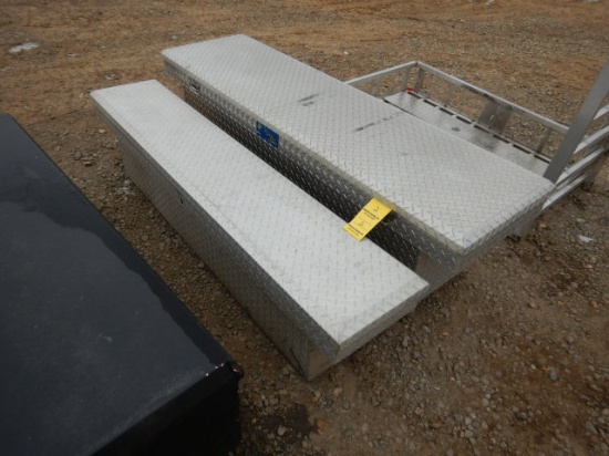 (2) ALUMINUM CROSSBED TOOLBOXES