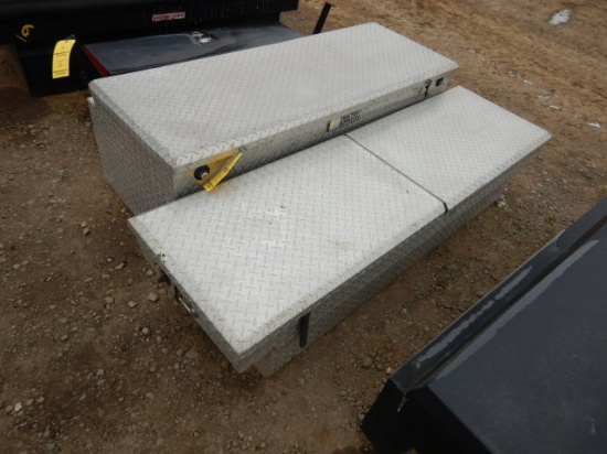 (2) ALUMINUM TOOLBOXES (DROP-IN & CROSSBED)
