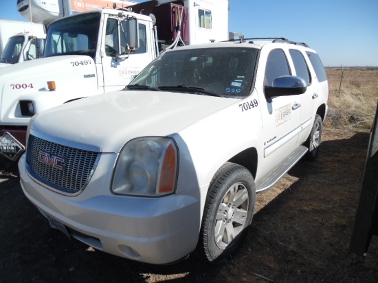 2008 GMC YUKON SLT 4X4 SUV VEHICLE, GAS, A/T, A/C, P/S, NO KEY, VEHICLE LOC