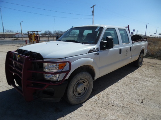 2012 FORD F350 2WD CREWCAB PICKUP TRUCK, 6.2L GAS, A/T, A/C, P/S, KEY, NO B