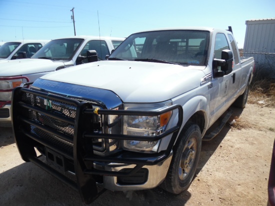 2013 FORD F250 2WD EXTENDED CAC PICKUP TRUCK, 6.2L GAS, A/T, A/C, P/S, KEY,